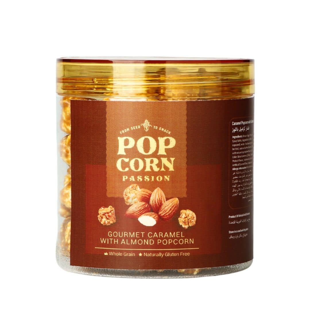 Gourmet Caramel Popcorn with Almonds