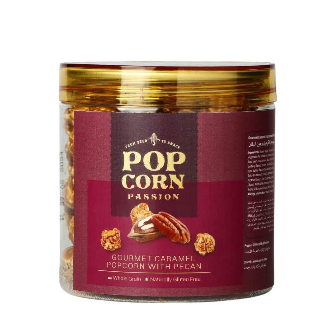 Gourmet Caramel Popcorn with Pecans