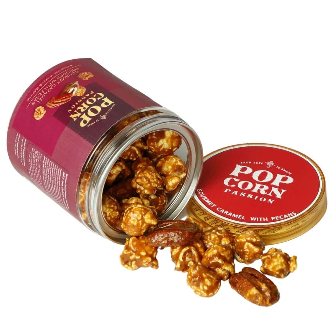 Gourmet Caramel Popcorn with Pecans