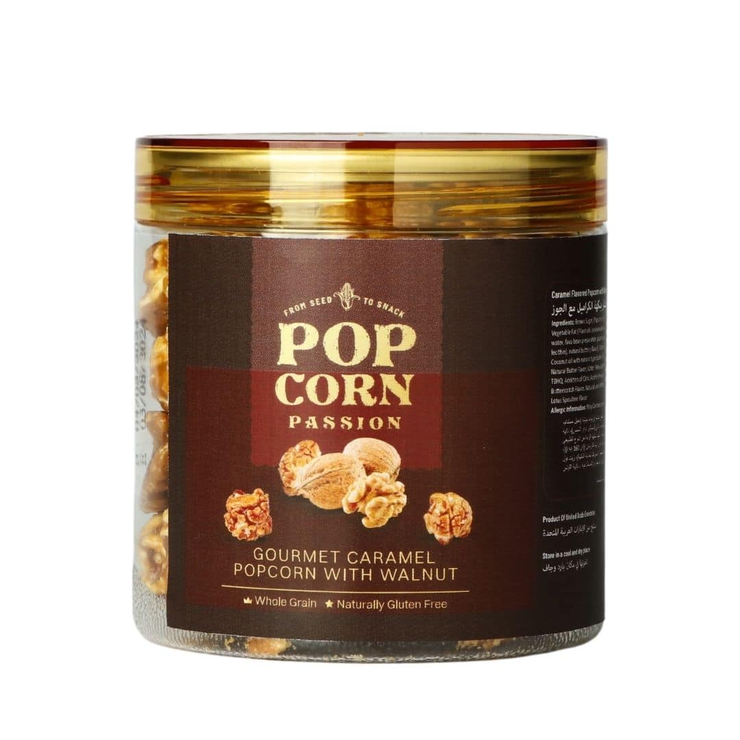 Gourmet Caramel Popcorn with Walnuts