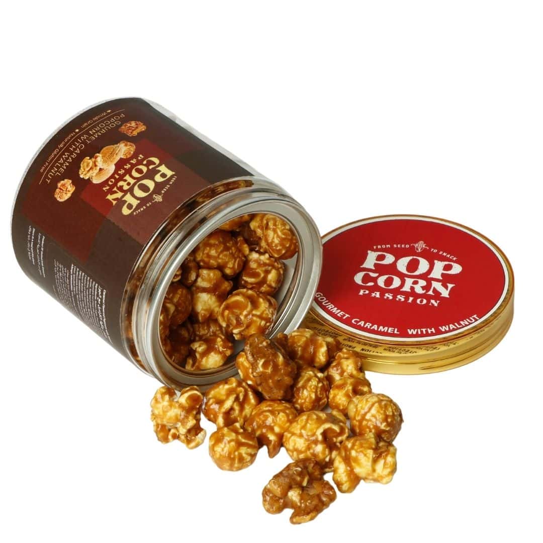 Gourmet Caramel Popcorn with Walnuts