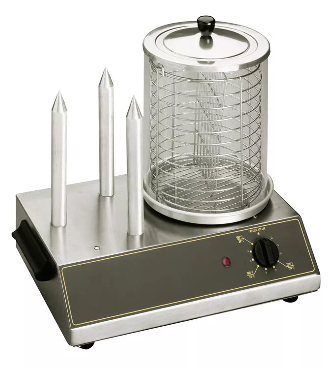 Professional hot dog machine with 3 heating pads