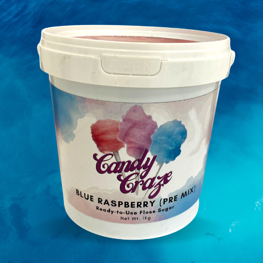 Blue Raspberry Floss Sugar Premix (1 KG) – fun food equipment and supplies for UAE customers, Dubai