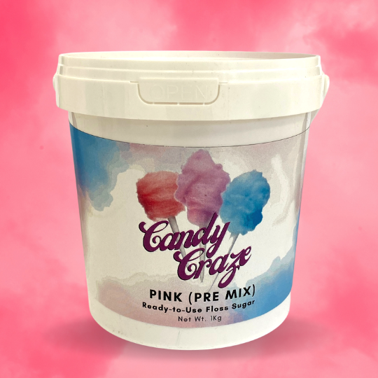 Vanilla Pink Floss Sugar Premix (1 KG) – fun food equipment and supplies for UAE customers, Dubai