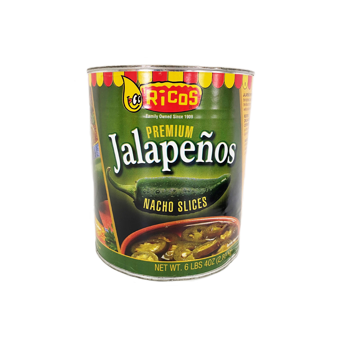 Ricos Premium Sliced Jalapeños Can - 2.83kg
